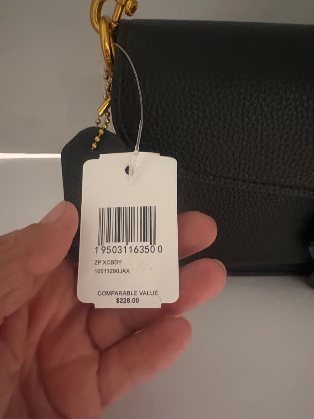 Coach Black Pebbled Leather Shoulder Bag with Gold-Tone 'C' Clasp